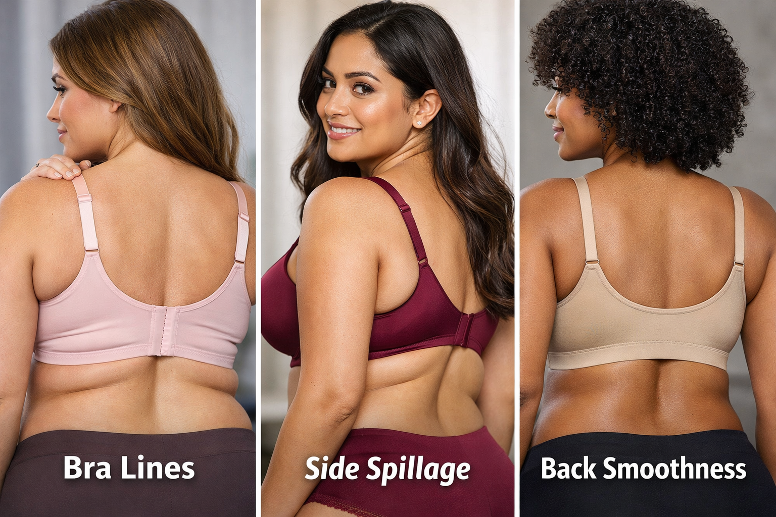 Focus on Bra Lines, Side Spillage, and Back Smoothness